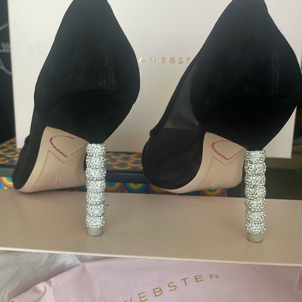 SOPHIA WEBSTER Rhinestone Mesh Heels size 36